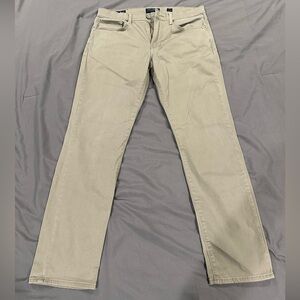 Lucky Brand 121 Slim Straight 5 - Pocket Pants 32x30 Beige